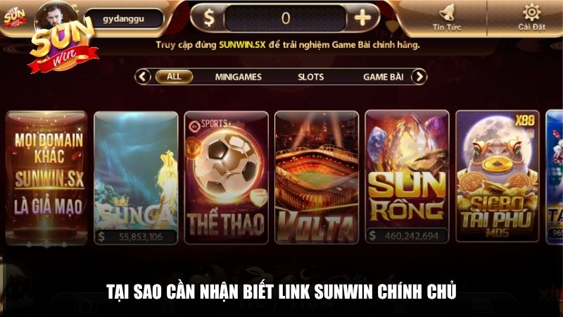 Tại sao cần nhận biết link Sunwin chính chủ