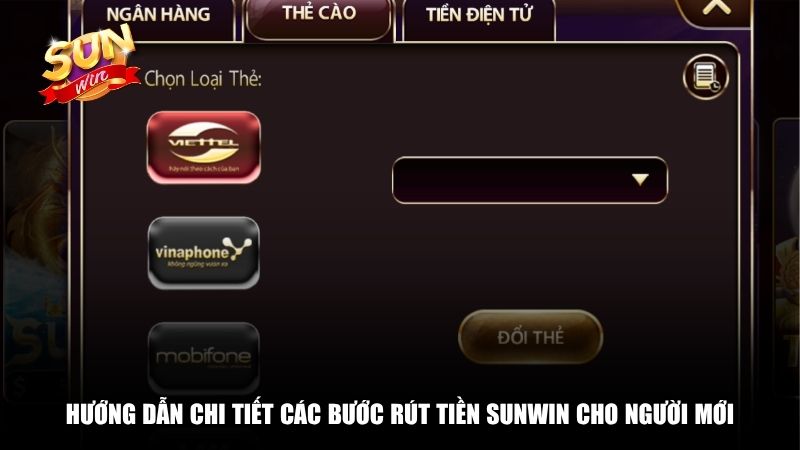 Hướng dẫn chi tiết các bước rút tiền Sunwin cho người mới